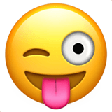 Emoji d'un clin d'œil avec la langue sortie