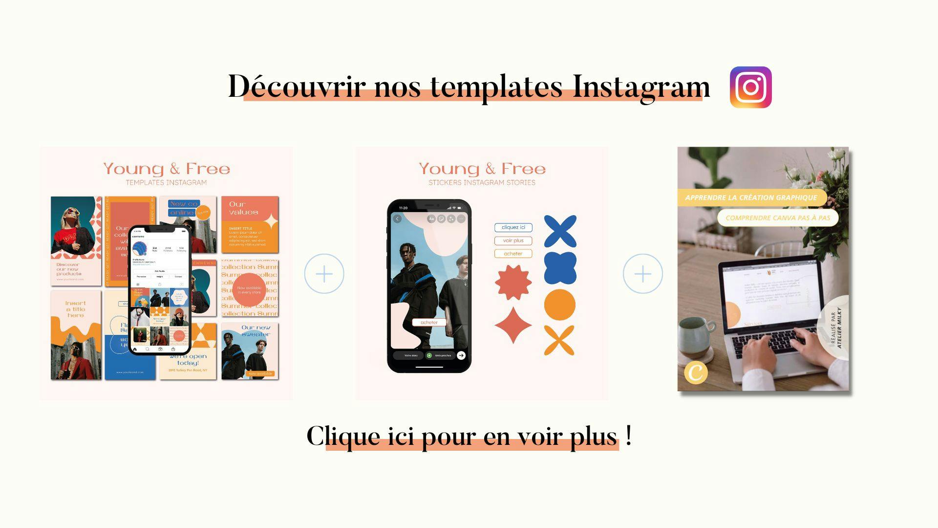 identité de marque templates Instagram stories et posts